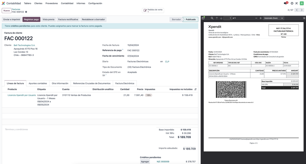 Facturación Electrónica Odoo + Certificación en SII